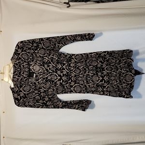 Black and beige knit tunic